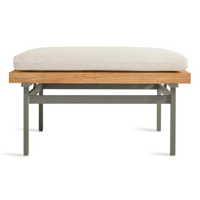 Blu Dot Perch Outdoor Ottoman - Sunbrella Linen / Charcoal