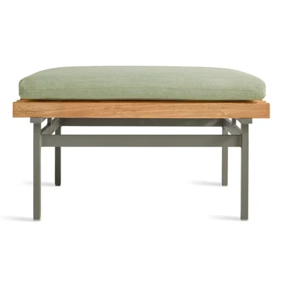 Blu Dot Perch Outdoor Ottoman - Sunbrella Oasis / White In Multi