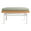 Blu Dot Perch Outdoor Ottoman In Sunbrella Oasis/white