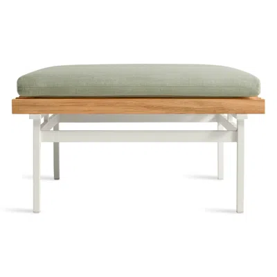 Blu Dot Perch Outdoor Ottoman In Sunbrella Oasis/white