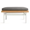 Blu Dot Perch Outdoor Ottoman In Toohey Charcoal/white
