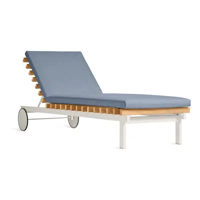 Blu Dot Perch Outdoor Sun Lounger - Sunbrella Haze / White