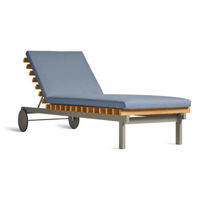 Blu Dot Perch Outdoor Sun Lounger In Sunbrella Haze/charcoal