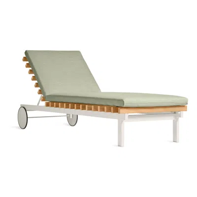 Blu Dot Perch Outdoor Sun Lounger - Sunbrella Oasis / White