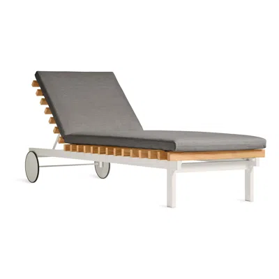 Blu Dot Perch Outdoor Sun Lounger - Toohey Charcoal / White