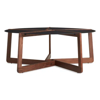 Blu Dot Pi Coffee Table In Walnut/black