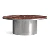 Blu Dot Plateau Coffee Table In Cherry Marble/stainless Steel
