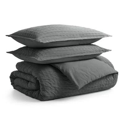 Blu Dot Popple Duvet Set In Charcoal