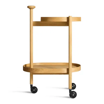 Blu Dot Pose Bar Cart - White Oak In Brown
