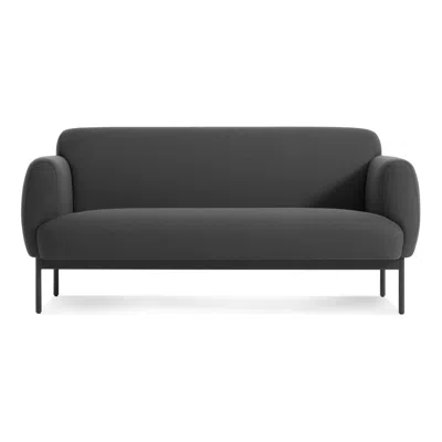 Blu Dot Puff Puff 67" Sofa - Maharam Meld In Panda In Black