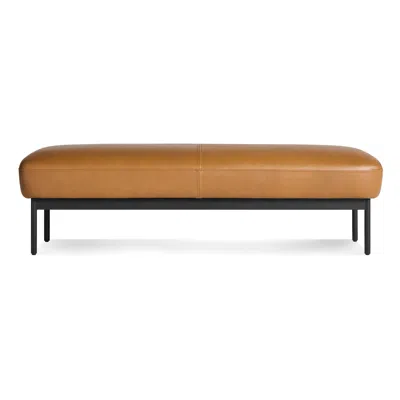 Blu Dot Puff Puff Bench - Canyon Leather In Brown