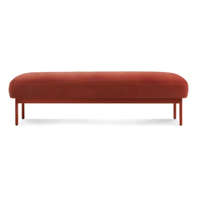 Blu Dot Puff Puff Bench - Tomato Velvet