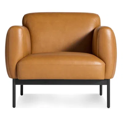 Blu Dot Puff Puff Lounge Chair - Canyon Leather In Brown