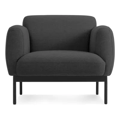 Blu Dot Puff Puff Lounge Chair - Maharam Meld In Panda In Black