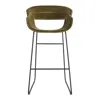 Blu Dot Racer Barstool In Moss Velvet