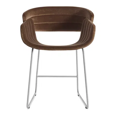 Blu Dot Racer Dining Chair In Coffee Velvet