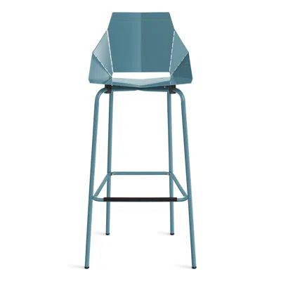 Blu Dot Real Good Barstool - White / Barstool In Blue