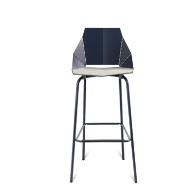 Blu Dot Real Good Stool Pad - Black In Blue