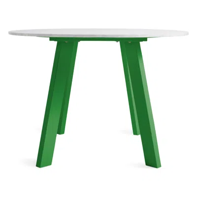Blu Dot Right Round Dining Table - Marble / Green / 42" Round