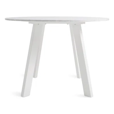 Blu Dot Right Round Dining Table - Marble / White / 42" Round