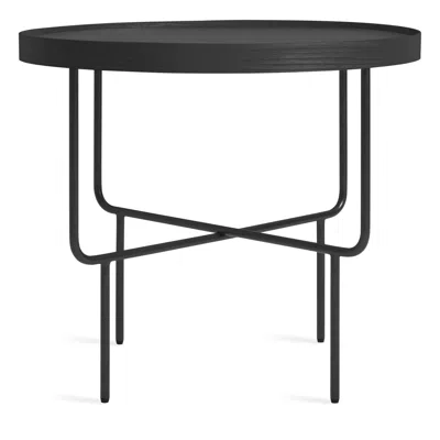 Blu Dot Roundhouse Low Side Table In Black On Oak