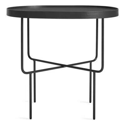 Blu Dot Roundhouse Tall Side Table - Black On Oak