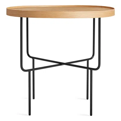 Blu Dot Roundhouse Tall Side Table - White Oak In Brown