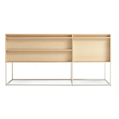 Blu Dot Rule 1 Door / 2 Drawer Console - Maple In Brown