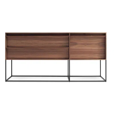 Blu Dot Rule 1 Door / 2 Drawer Console - Walnut In Brown