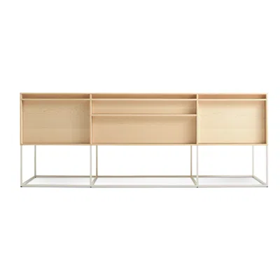 Blu Dot Rule 2 Door / 2 Drawer Console - Maple In Brown