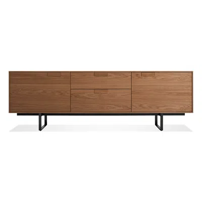 Blu Dot Series 11 2 Door/2 Drawer Console In Walnut/oblivion