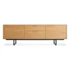 Blu Dot Series 11 2 Door/2 Drawer Console In White Oak/oblivion