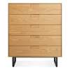 Blu Dot Series 11 5 Drawer Dresser In White Oak/oblivion