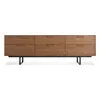 Blu Dot Series 11 6 Drawer Console In Walnut/oblivion