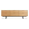 Blu Dot Series 11 6 Drawer Console In White Oak/oblivion