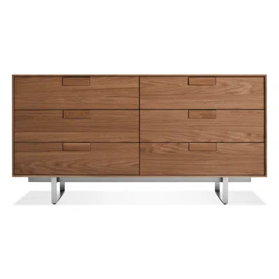 Blu Dot Series 11 6 Drawer Dresser - Walnut / Stainless Steel In Brown