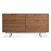 Blu Dot Series 11 6 Drawer Dresser In Walnut/stainless Steel