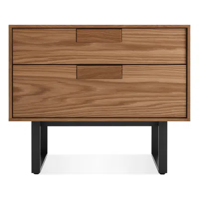 Blu Dot Series 11 Nightstand In Walnut/oblivion