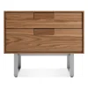 Blu Dot Series 11 Nightstand In Walnut/stainless Steel