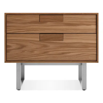 Blu Dot Series 11 Nightstand In Walnut/stainless Steel