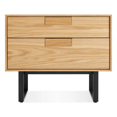 Blu Dot Series 11 Nightstand In White Oak/oblivion