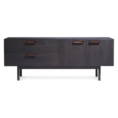 Blu Dot Shale 2 Drawer / 2 Door Console - Smoke In Gray
