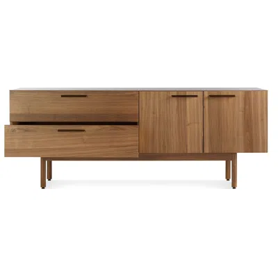Blu Dot Shale 2 Drawer / 2 Door Console - Walnut In Brown