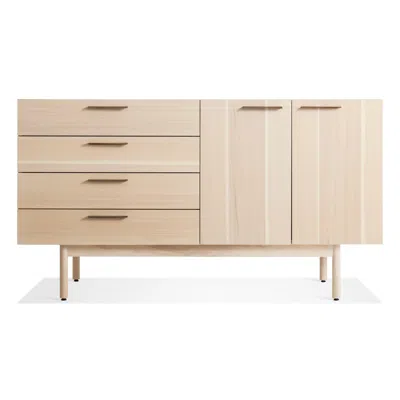 Blu Dot Shale 4 Drawer / 2 Door Credenza In Hickory