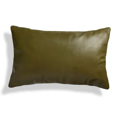 Blu Dot Signal 20" X 13" Lumbar Pillow - Loden Green Leather