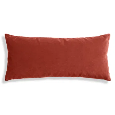 Blu Dot Signal 30" X 13" Lumbar Pillow - Tomato Velvet In Red