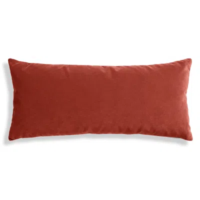 Blu Dot Signal 30" X 13" Lumbar Pillow - Tomato Velvet In Red