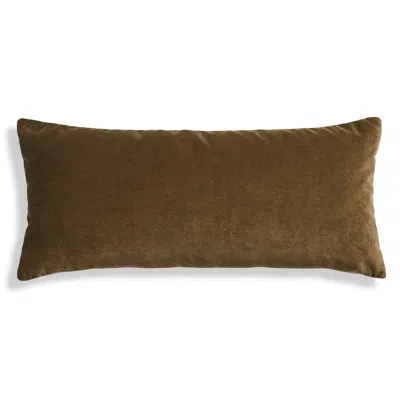 Blu Dot Signal 30" X 13" Pillow In Moss Velvet