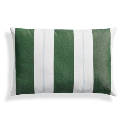 Blu Dot Signal Outdoor 20" X 13" Lumbar Pillow In Sunbrella Ivy Stripe