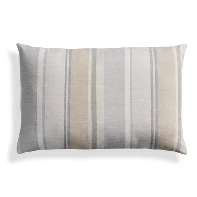 Blu Dot Signal Outdoor 20" X 13" Lumbar Pillow - Sunbrella Taupe Stripe